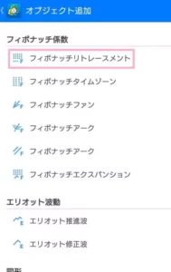 MetaTrader(メタトレーダー)4,5 アプリ フィボナッチ・リトレースメント 追加 01